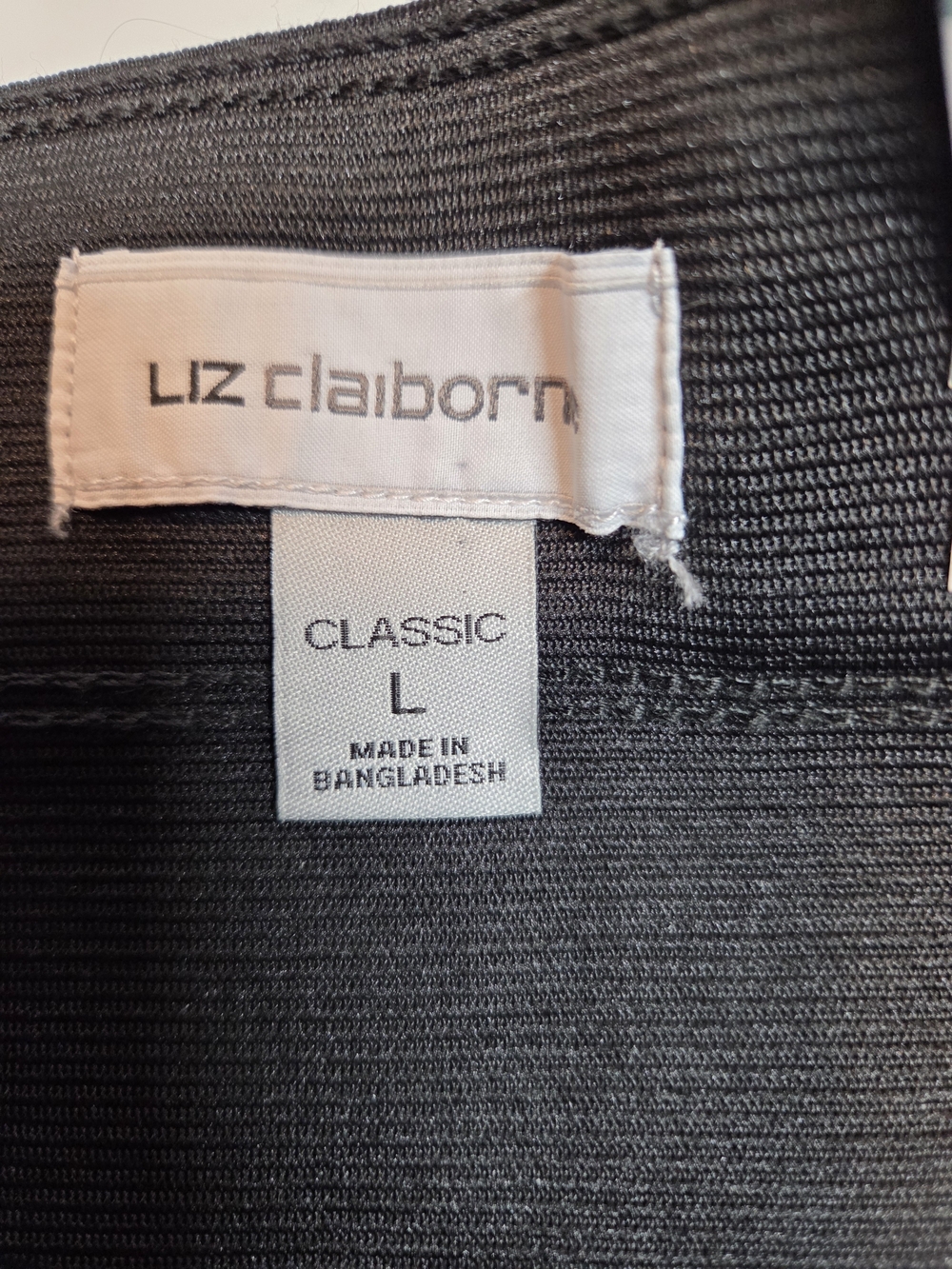 Liz Claiborne Black Straight-Leg Jeggings, Size Large - Picture 5 of 15
